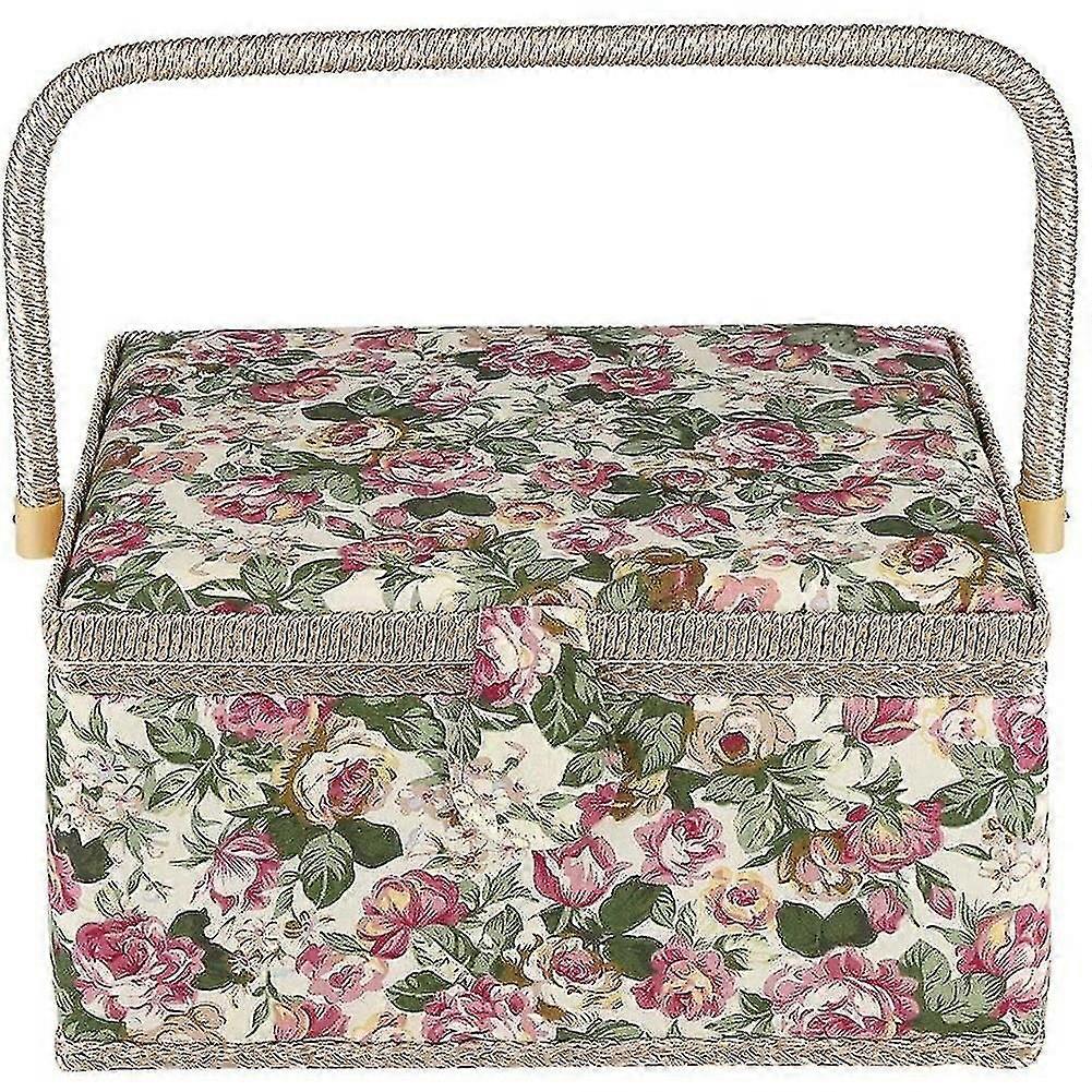 Cesto da cucito extra large, cestino da cucito vintage, per aghi, filo, metro a nastro e altre forniture per cucire Stoccaggio Z