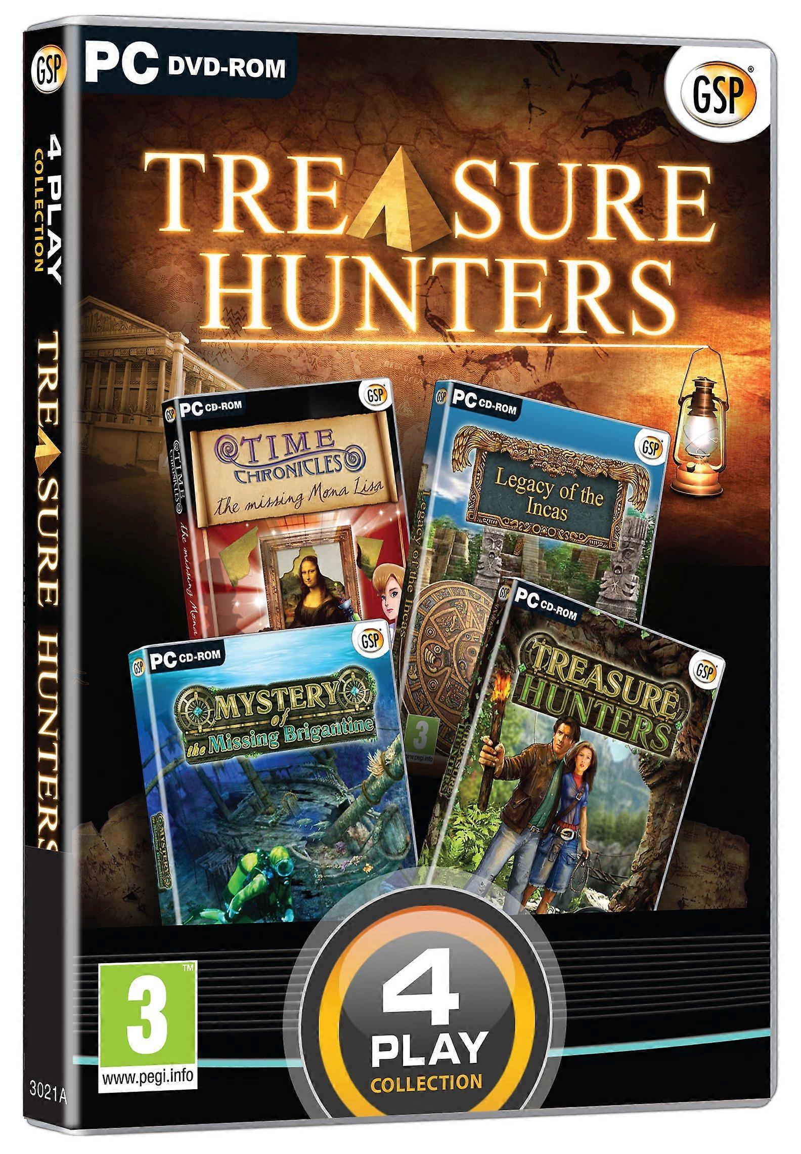 4 Play Collection - Treasure Hunters (PC DVD) - New & Sealed