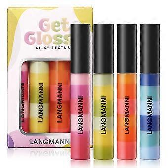 Layered Lip Oil Hot Selling  Colorful Colors Layered Lip Gloss Set  9mlx4
