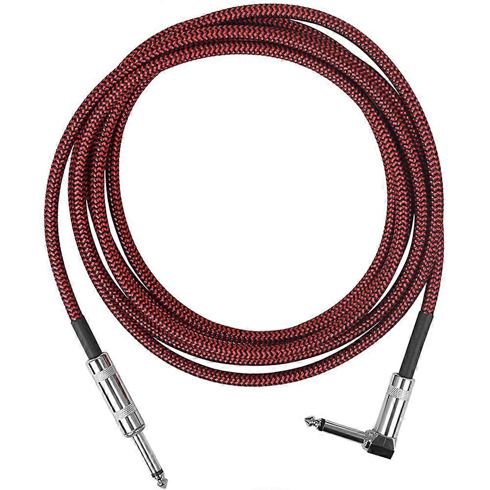 Guitar Patch Cable Woven 6.35mm Guitar Effect Cable Audio Connect Wire Accessory