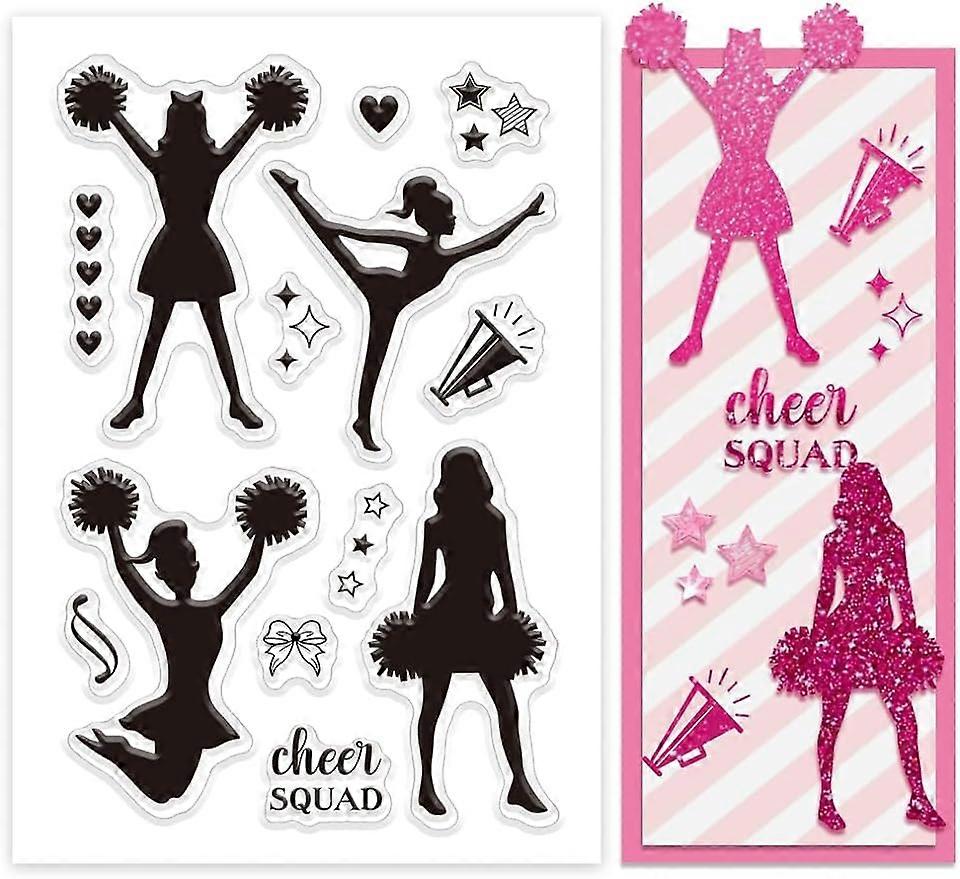 1Sheet Cheerleading Silicone Clear Stamp Seals
