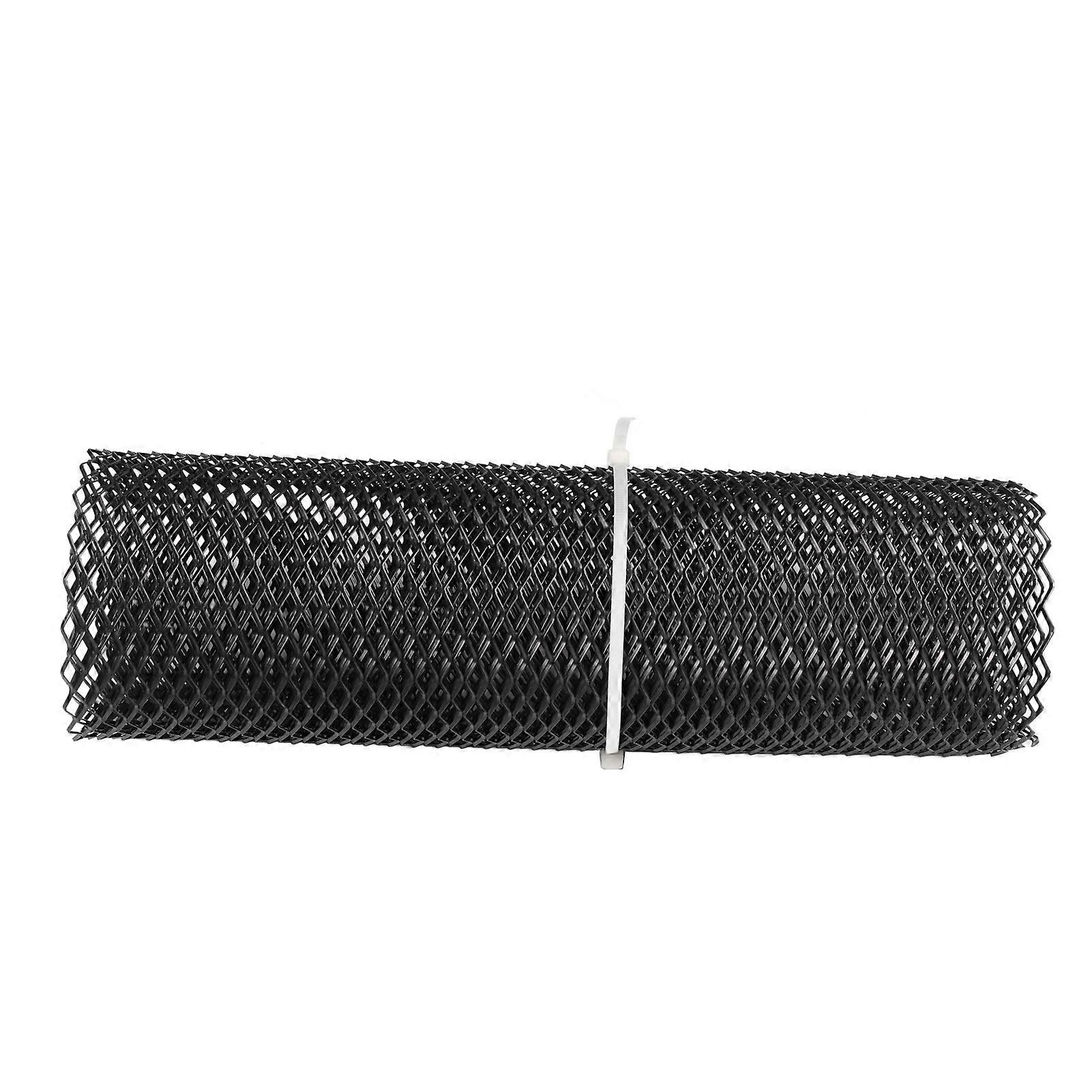 Car Front Center Grid Grille Rhombic Mesh Stable Structure Aluminum Universal Fit for Cars Black