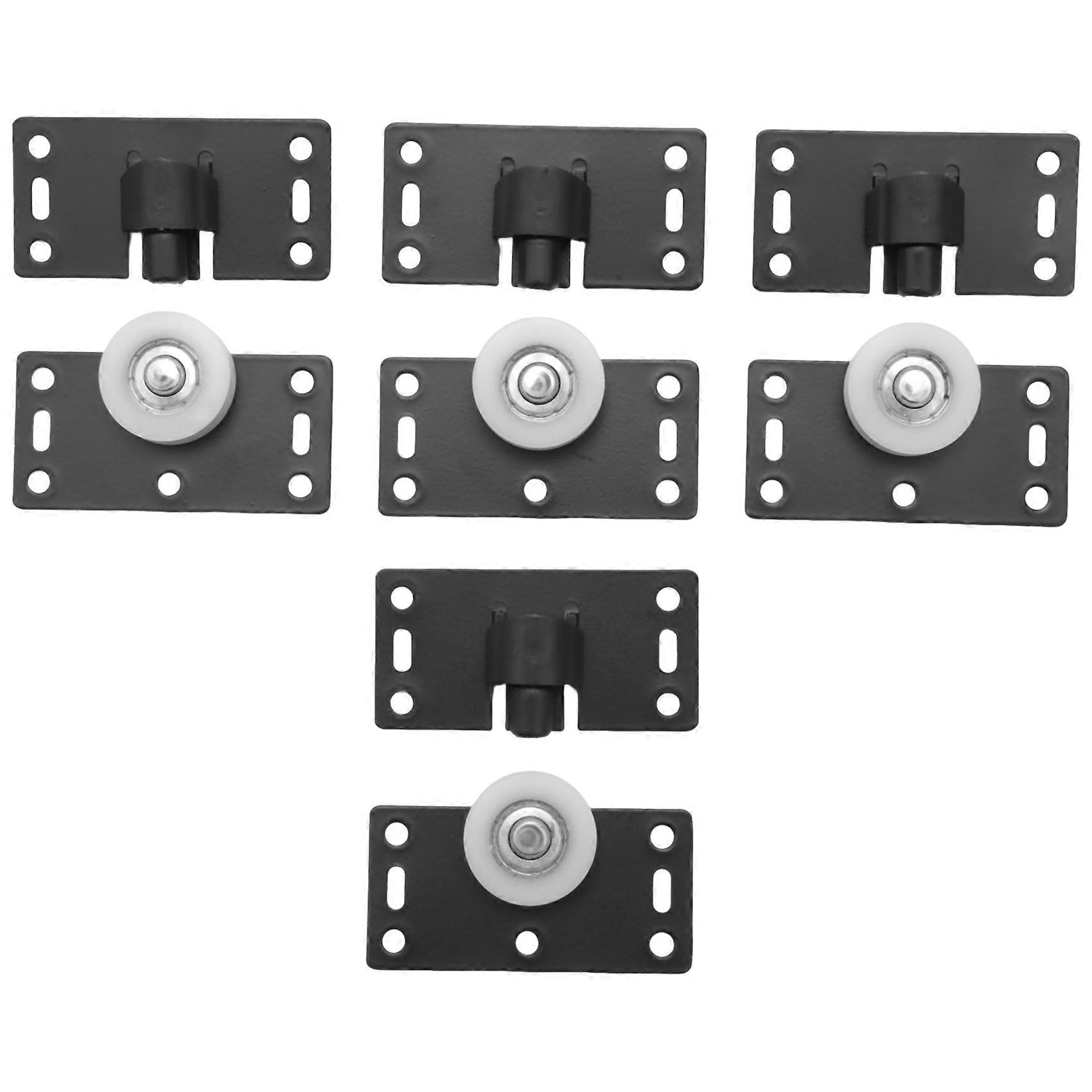 4Sets Sliding Door Wheels Rollers Pulleys Runners for Cupboard Wardrobe Cabinet Smoothly & Mute Nyl