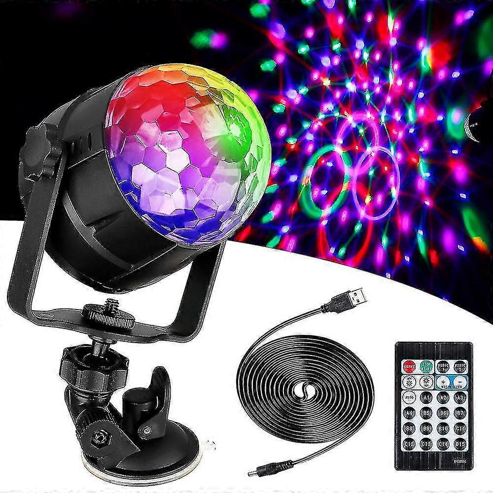Disco Ball Led Disco Lamp With 15 Lighting Shapes, Disco Light Effects 360 Rotating With Usb Cable