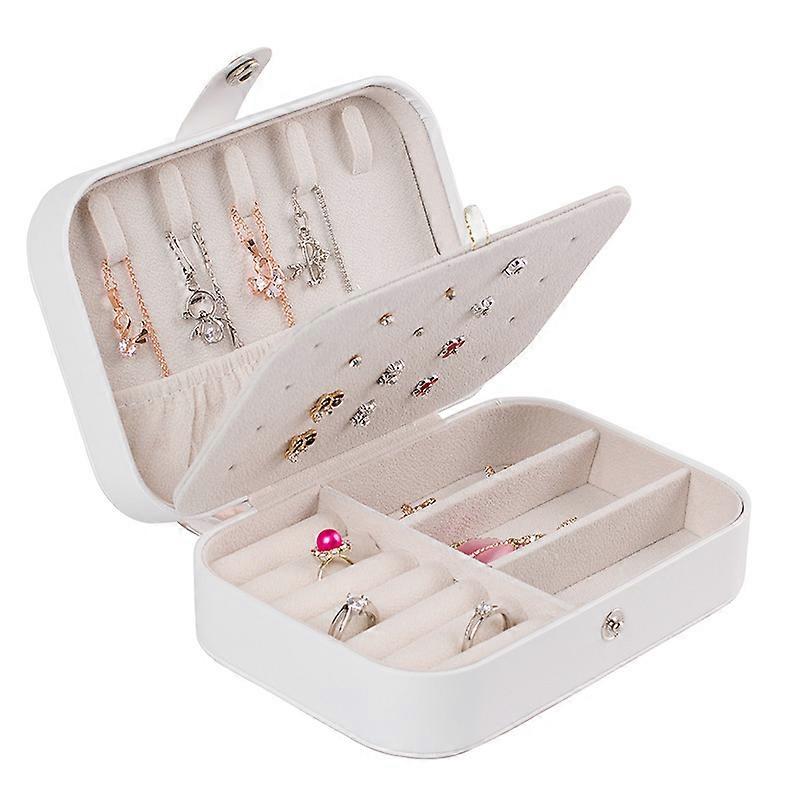 Plastic Storage Box with 2-Layers Small Portable Durable Convenience Useful Suit for Earrings Rings
