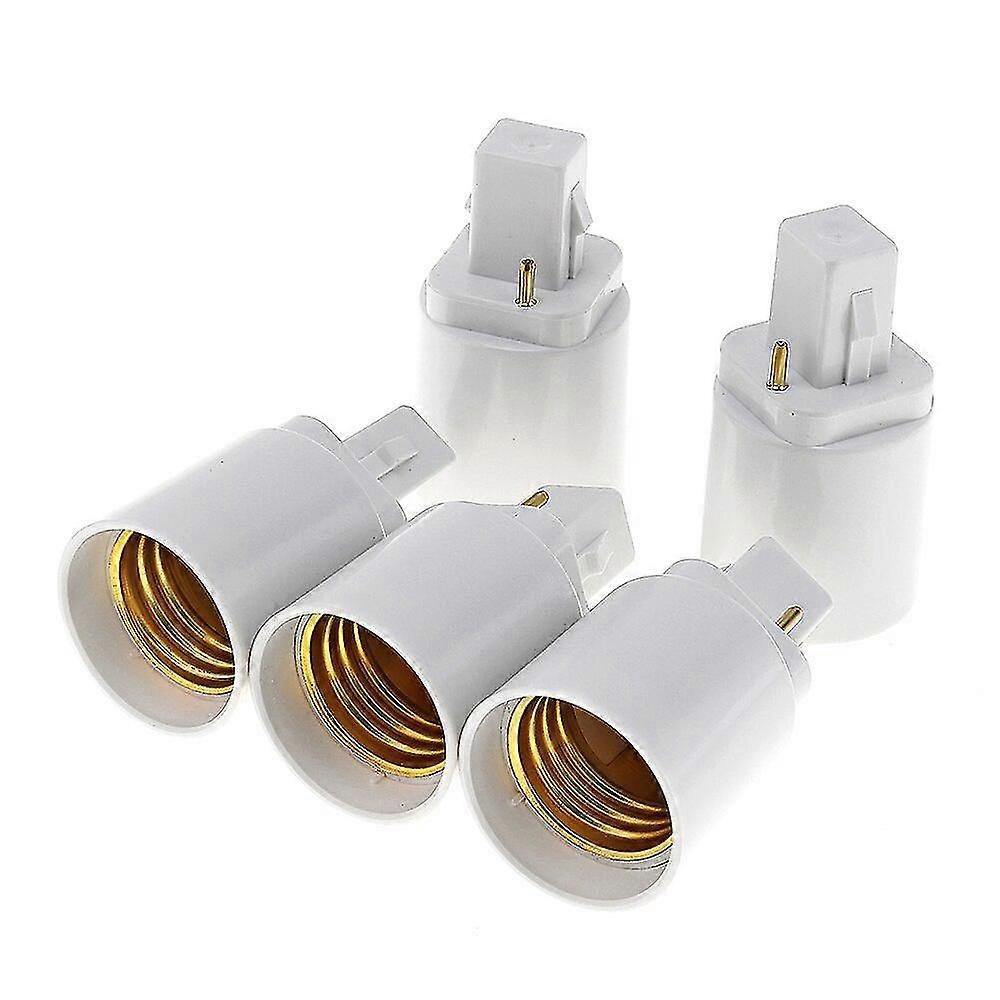5pcs G24 To E27 Bulb Base Adapter Led Lamp Socket H Converter With 2pin