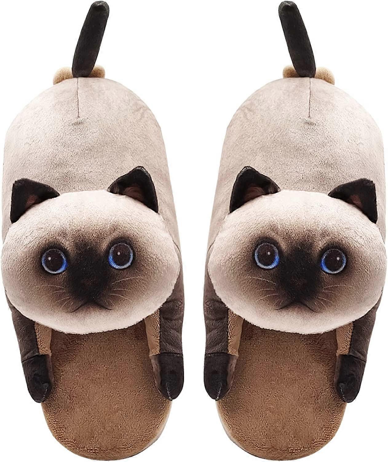 Gato Zapatillas Casa Mujer Animales Pantuflas Divertidas Adulto