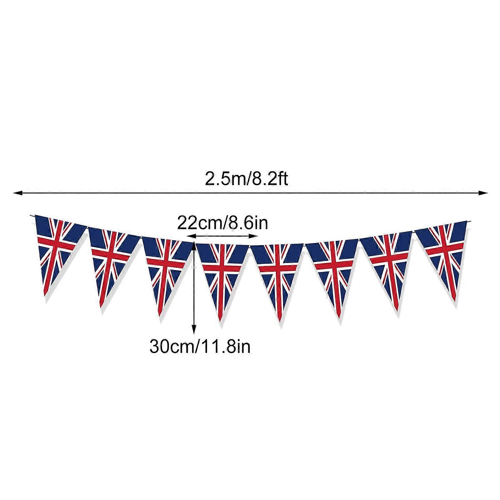 2,5 mètres Union Jack drapeau bannières chaîne Royaume-Uni Royaume-Uni Royaume-Uni Union britannique drapeau nid d’ange bannière guirlandes décoration de fête