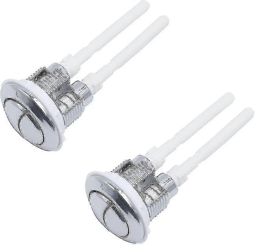 2 kpl WC-säiliön painike 38mm dual flush WC-huuhtelupainikkeet Hopea korkeapainepumppu