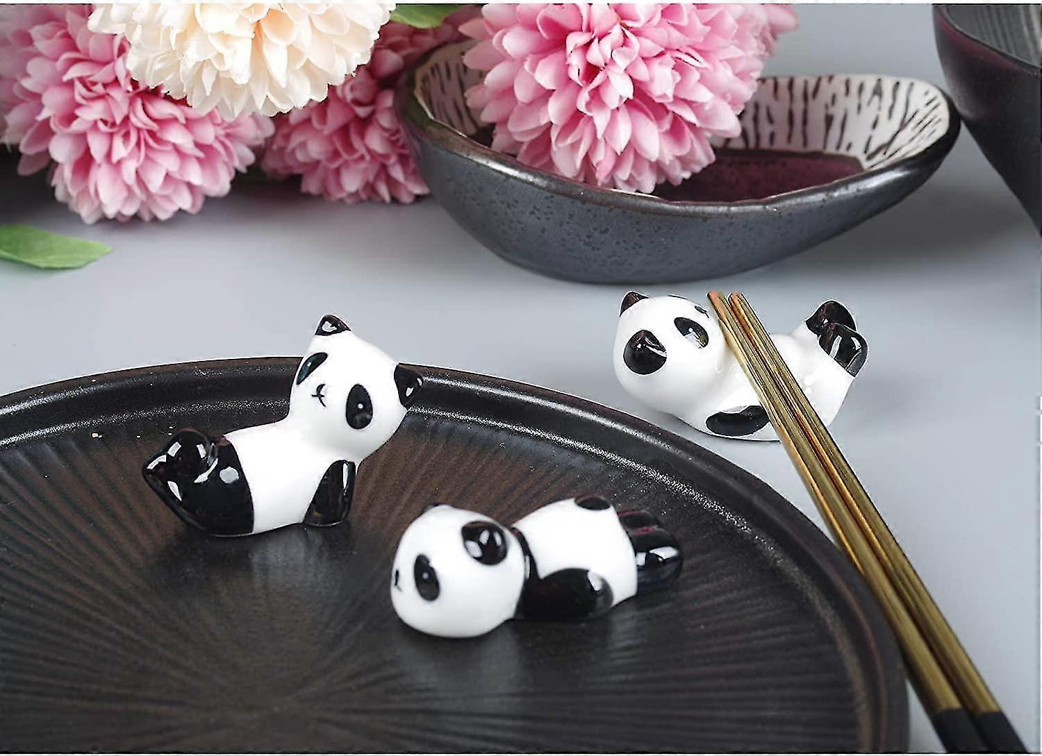 6pcs Cute Ceramic Panda Chopstick Rest Holder Holder For Chopsticks, Ceramic Cutlery Chopstick Rest Rack R
