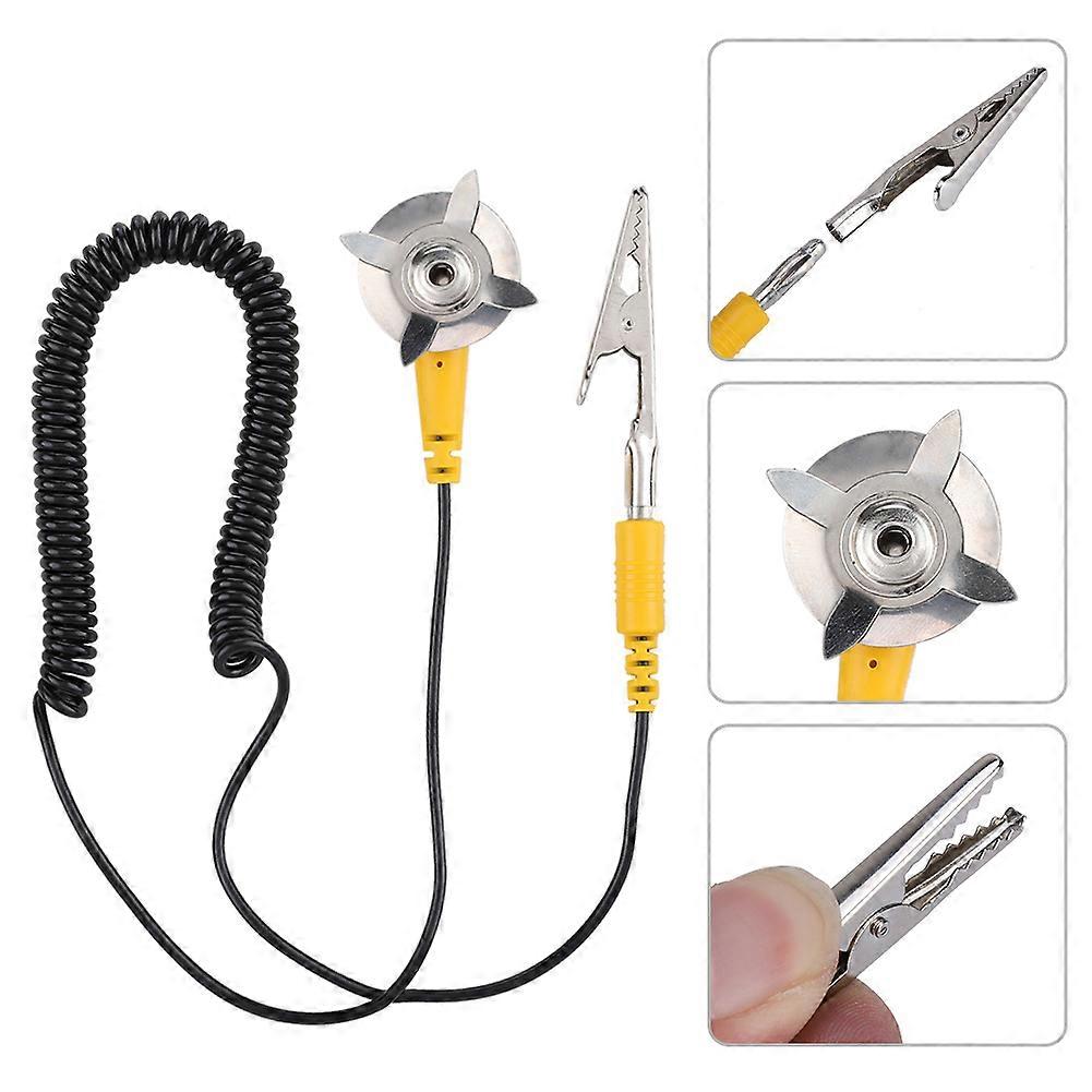 Anti static Ground Cable PVC PU Material Anti Static Electricity Wire with Crocodile Clip