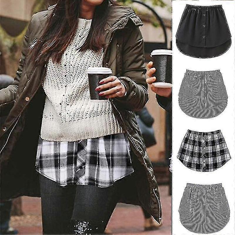 Estensori per camicia Stratificazione regolabile Top falsi Orlo inferiore sweep con elastico in vita