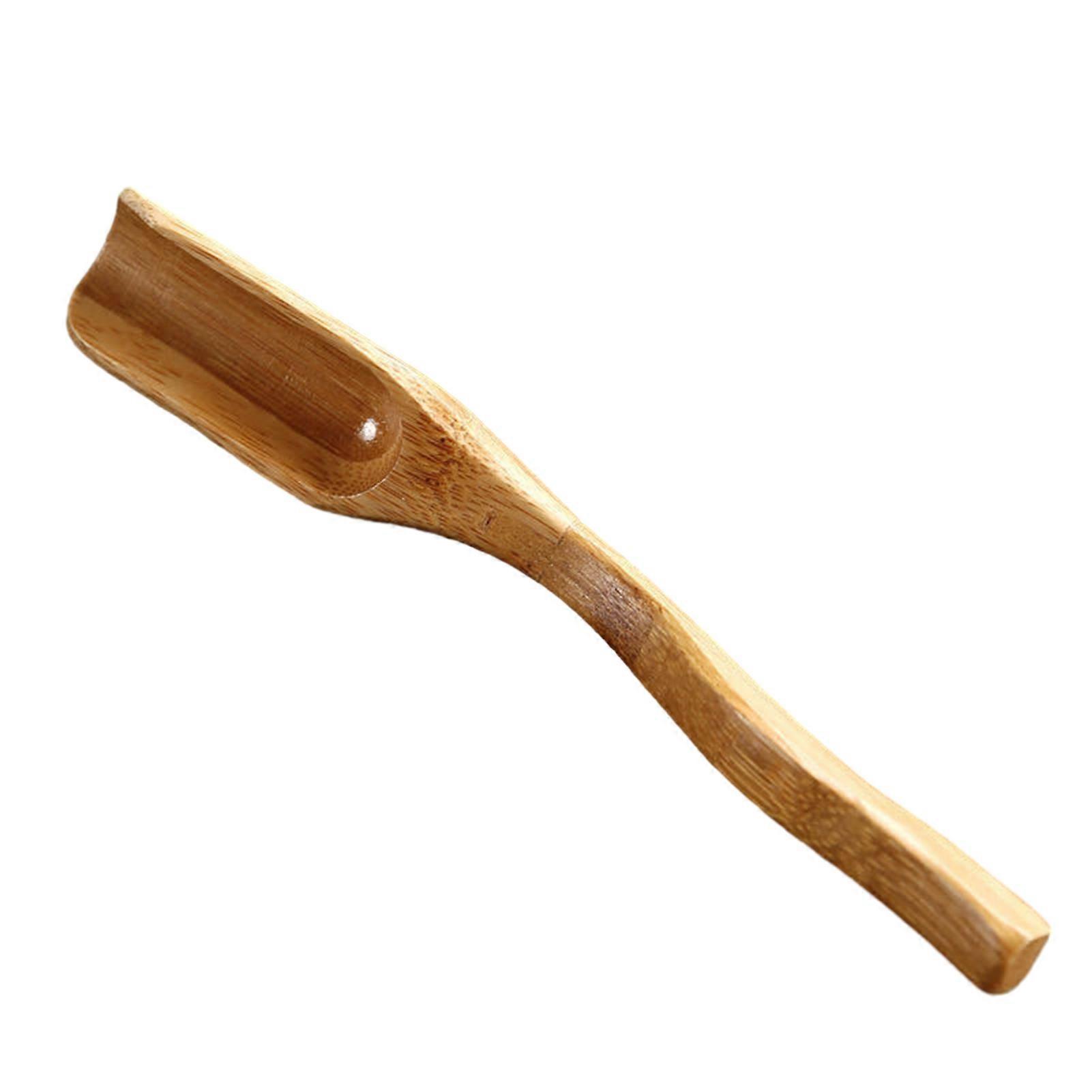 Bamboo Tea Spoon Eco-friendly Ergonomic Handle Easy to Clean Rust-resistant Tea Shovel Home Accessories KAESI