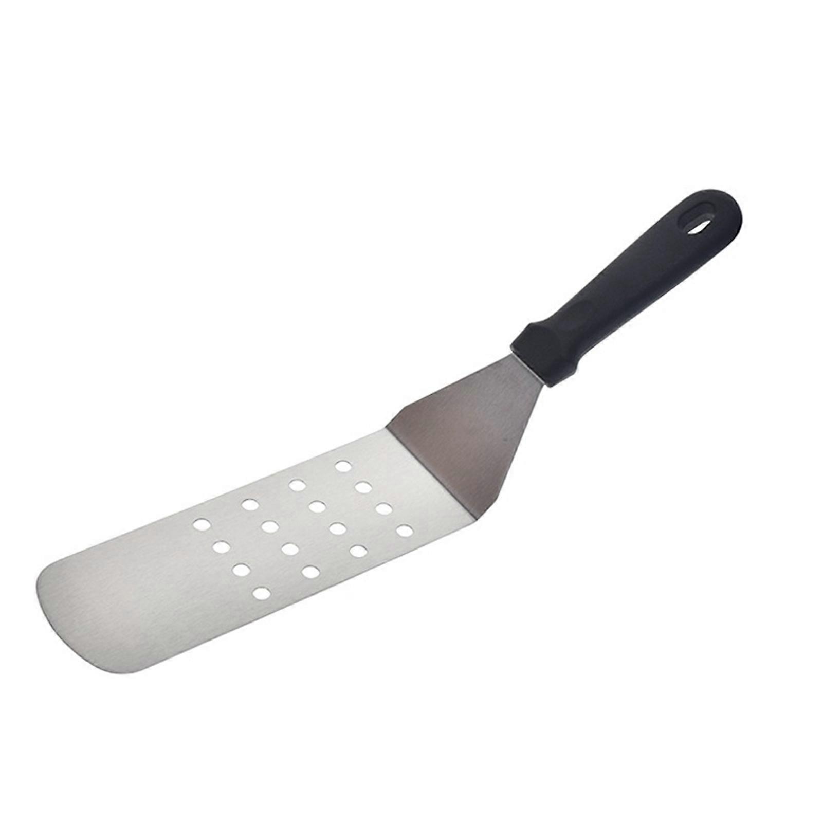 Cooking Spatula Non-slip Easy to Clean Stainless Steel Plastic Handle Steak Fried Shovel BBQ Tool Kitchen Gadget KAESI
