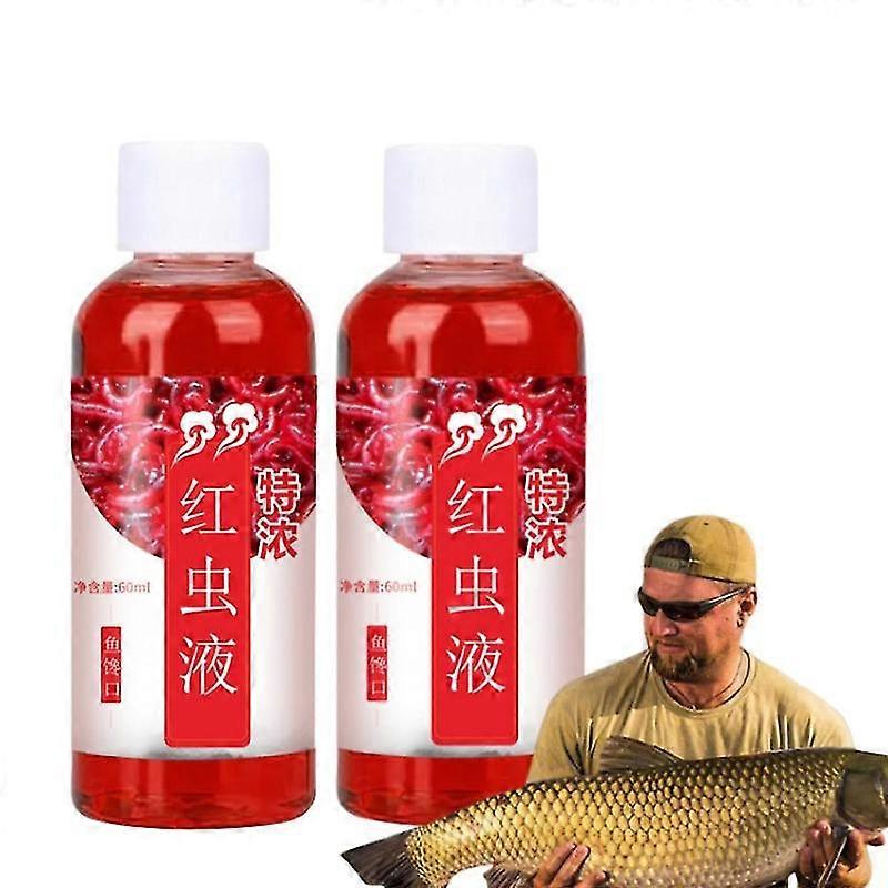 2pcs Additiv Je60ml Starker Fischlockstoff Konzentrierter Roter Wurm Flüssiger Fischköder Zusatz