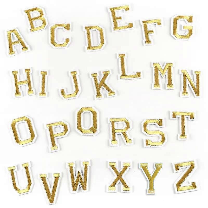 26pcs patchs alphabet anglais, patchs en tissu brodé