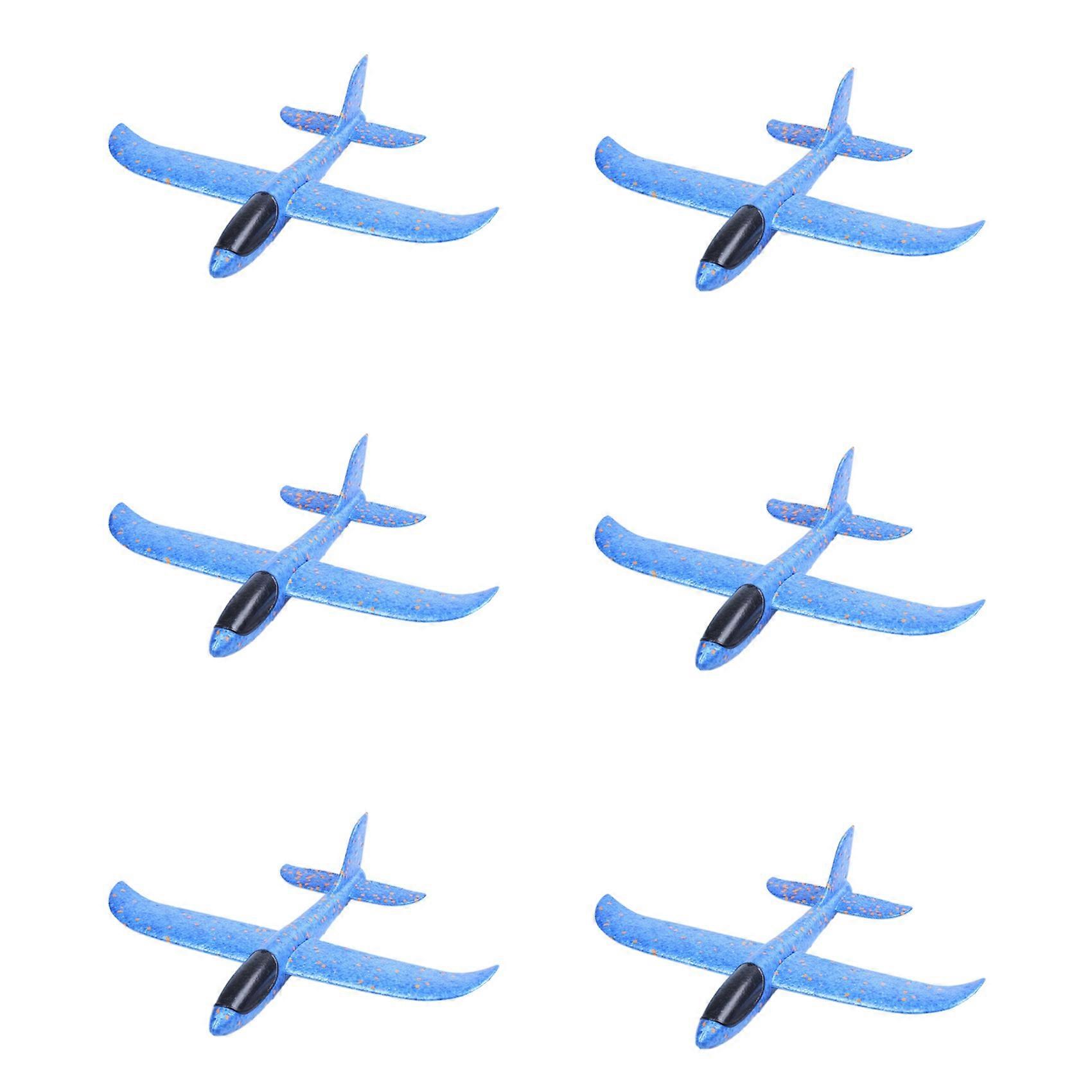 6Pcs EPP Foam Hand Throw Airplane Outdoor Launch Glider Plane Kids Gift Toy 34.5 x 32 x 7.8cm Inter