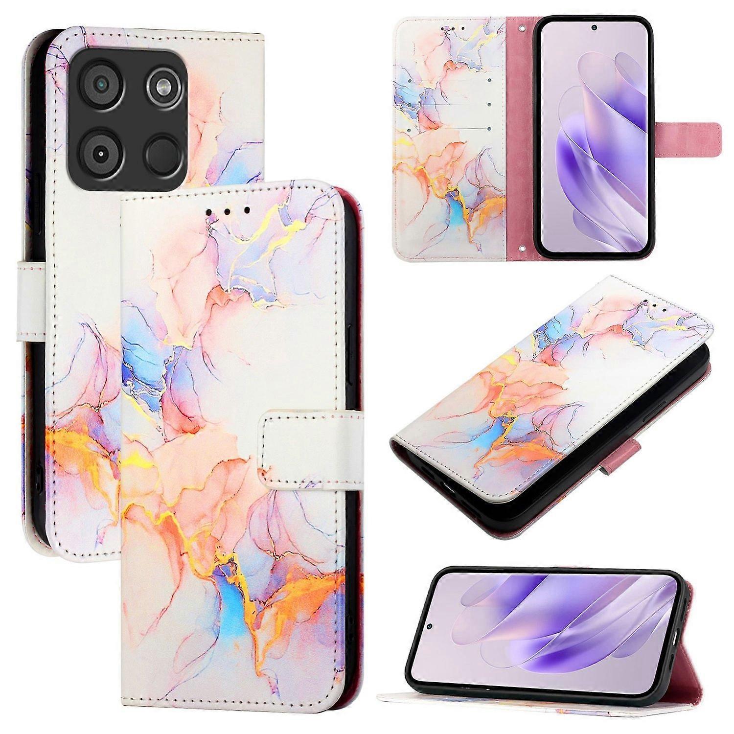 Marble Leather Phone Case For itel A60 / A60s