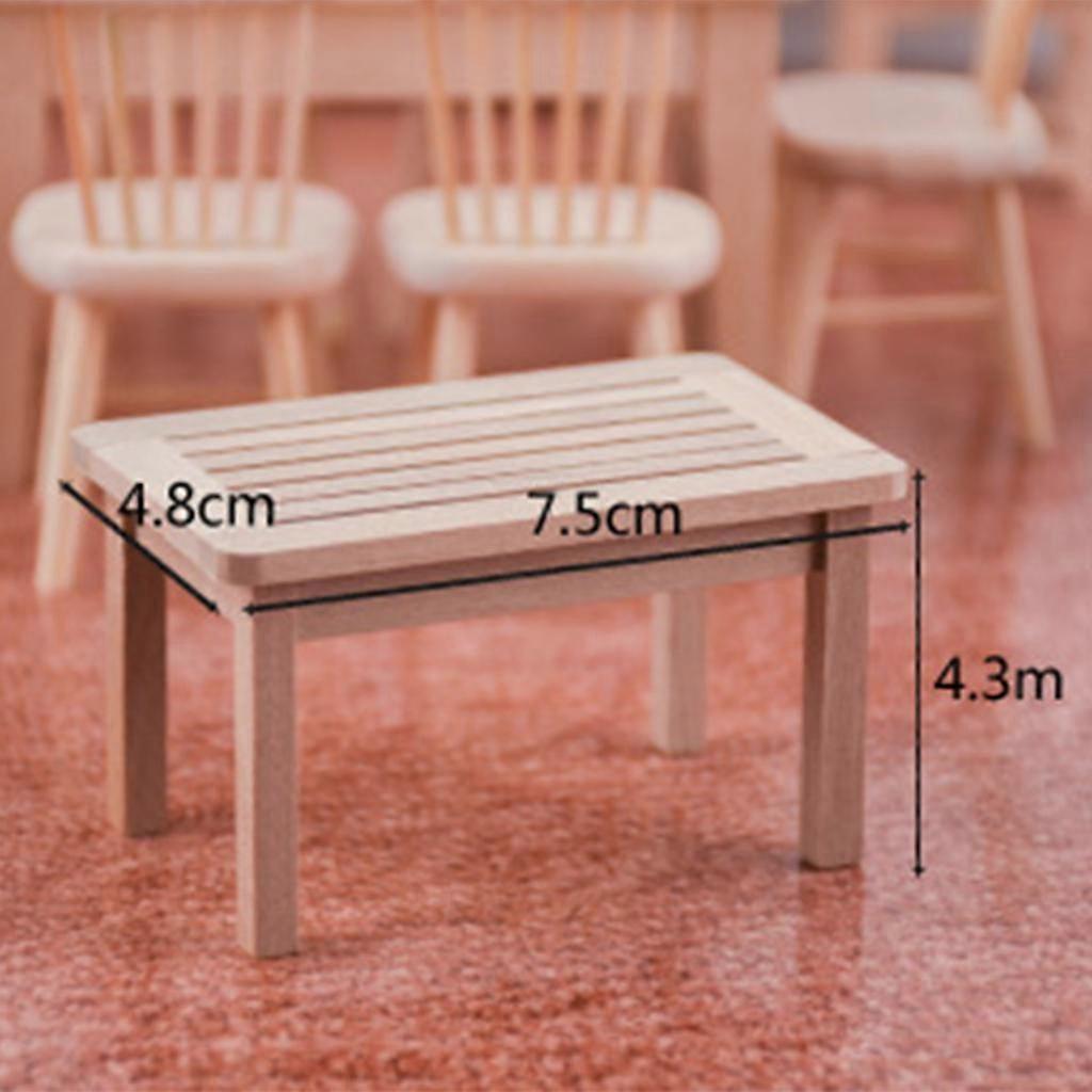 3x 1pc 1/12 Mini Tea Table Rectangular Dollhouse Miniatures Furniture Decor