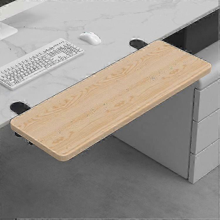 Ergonomics Desk Extender Tray, 21.7"x9.5" Punch-Free Clamp on, Foldable Keyboard Drawer Tray, Table Mount Arm Wrist Rest Shelf