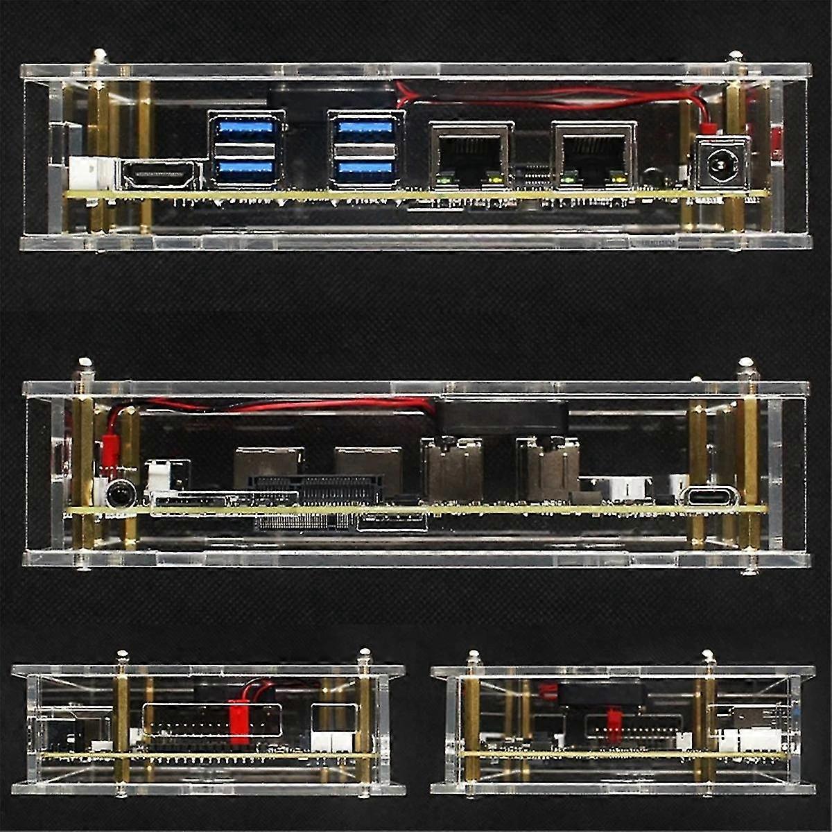 For Banana Pi -f3 Acrylic Case Transparent Shell Protective Box Optional Cooling Fan Development Board