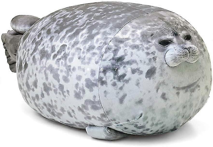 60cm Seal Animal Pillow, Chubby Blob Seal Pillow Cute Seal Stuffed Animal Cotton Plush Toy Pillow Comfortable Soft Seal Hugging Pillow Back Cushion, G