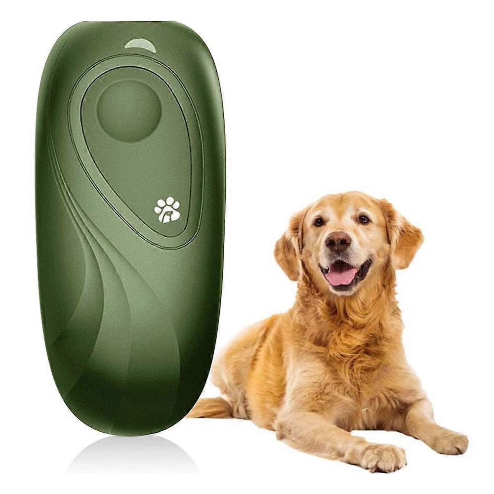 Green Ultrasonic Dog Barking Deterrent, 2-In-1 Dog Training And Bark Control Device, Anti-Barking Device, Control Range , Battery Included, Outdoor