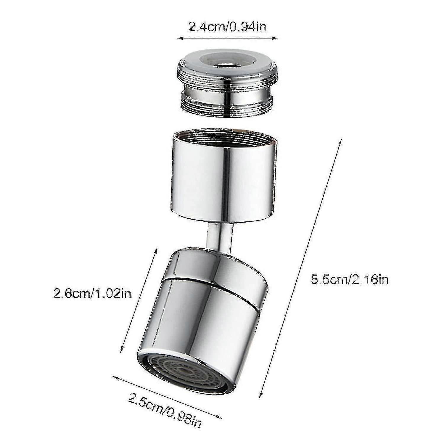 2 Piece Kitchen Faucet Spout Set, Universal Splash Faucet Filter