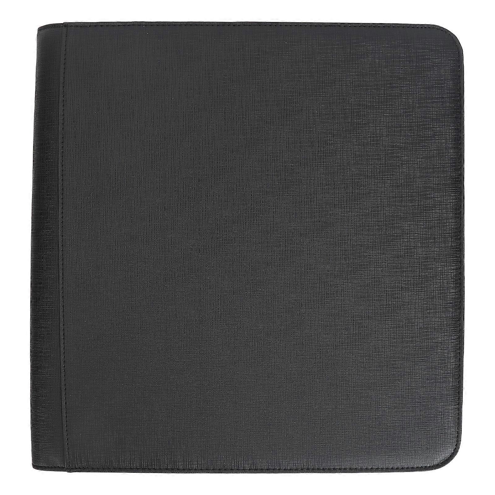 Zip Trading Card Album PU and PP Transparent 480 Cards Black Waterproof Trading Album Display Holder for Gaming Cards