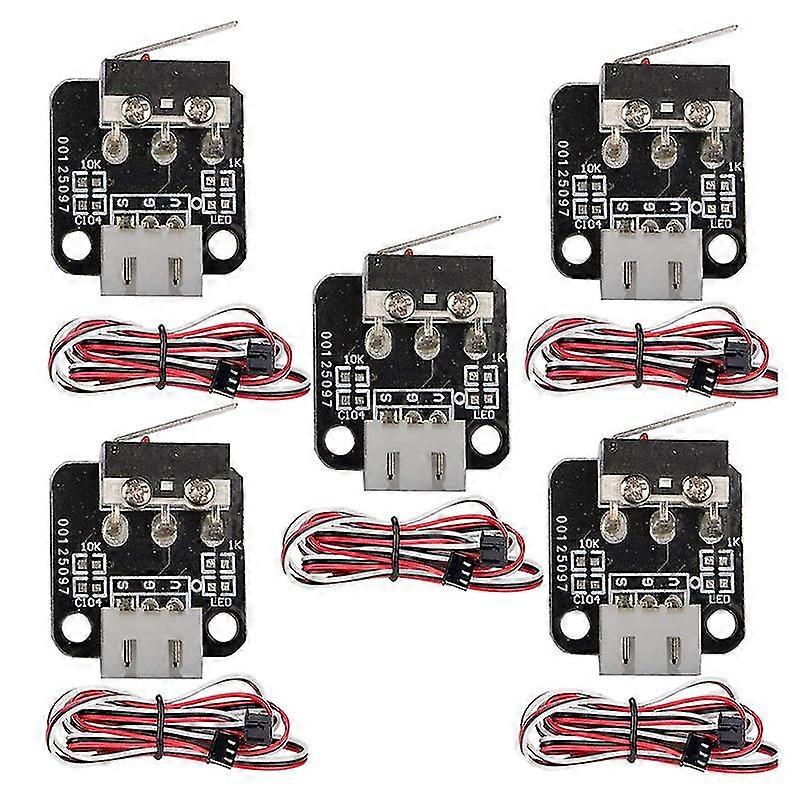5Pcs 3Pin for End Stop Limit Switch with Cables,3D Printer Limit Switchs,Mechanical Endstop Switch