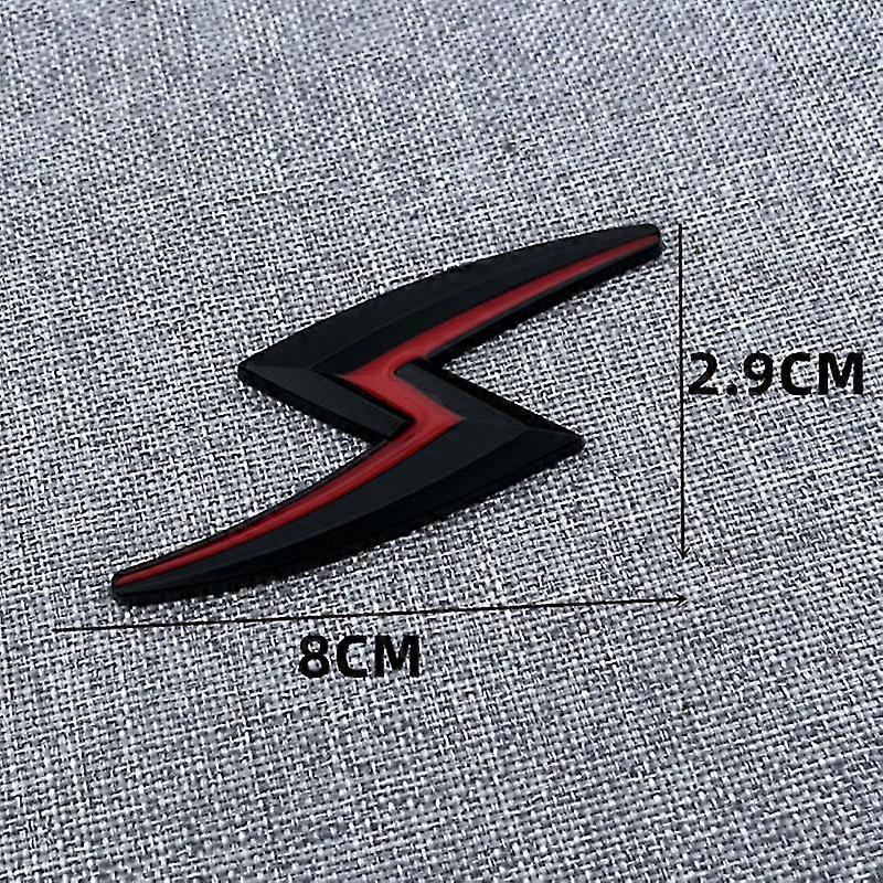 Otwoo 1 adet 3d Metal S Yıldırım Logo Amblem Rozeti Gövde Çıkartması Ön Izgara Krom Araba Çıkartmaları Nissan Silvia S15 S14 S13 S12 S110