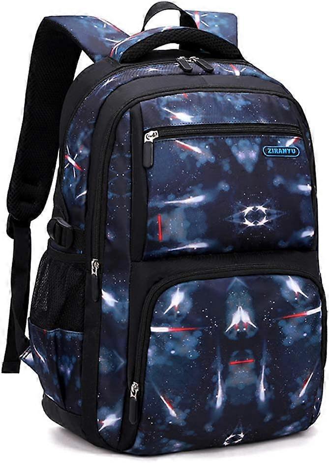 Space-Print Boys School-Bag Backpack Middle School Elementary Bookbag Rucksack