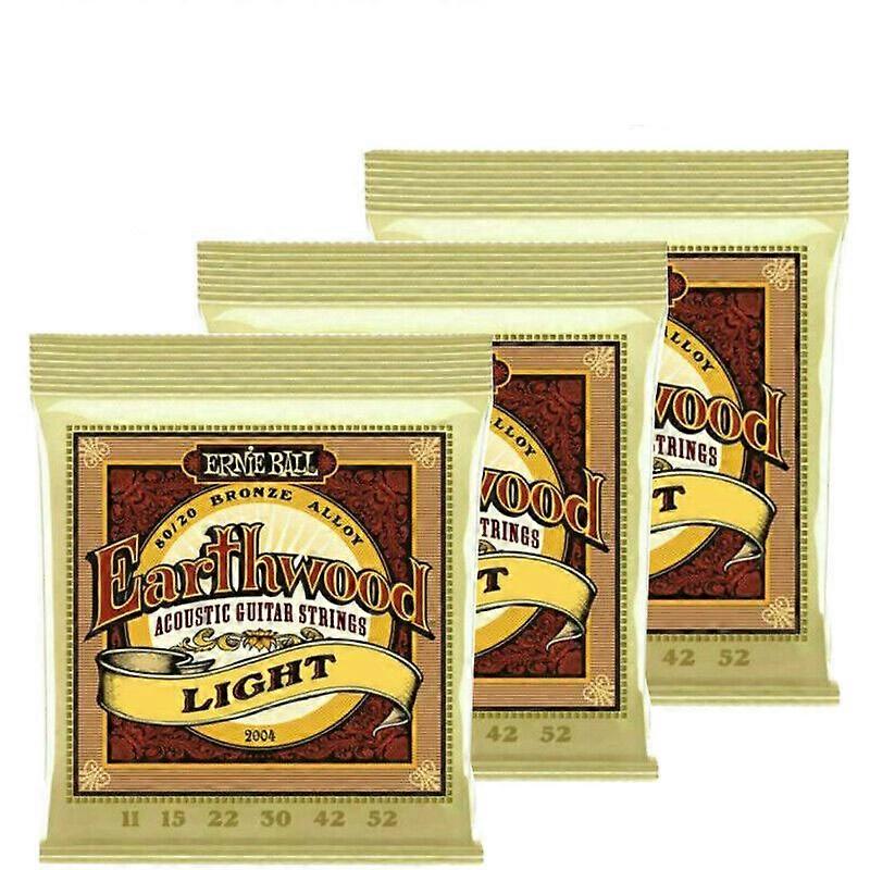 Ball 2004 Light 11-52 80/20 Bronse Akustisk Gitar Strings 3 Packs