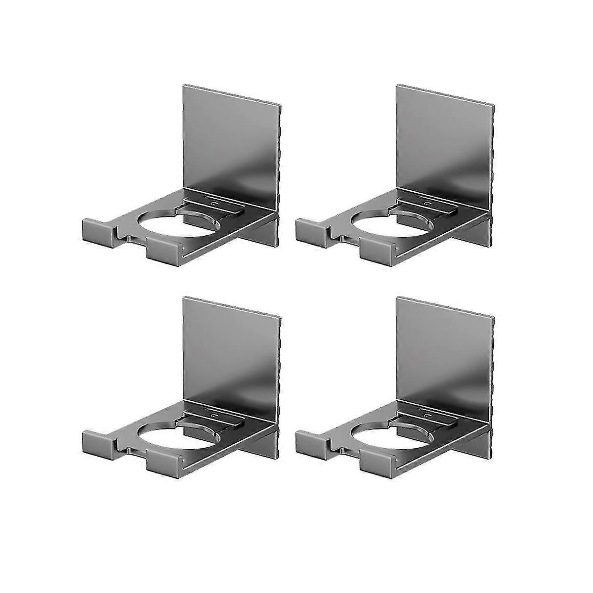 4ピースボトルハンギングフックラック壁掛けシャンプーボトルシェルフ接着剤ソープシャワージェルディスペンサー