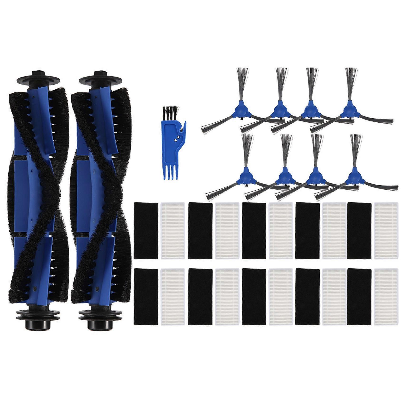 Replacement Parts Main Brush Filter Accessory Kit for E20 / E20 Max / E25 / E30 / E31 Robot Vacuum Cleaner, Blue