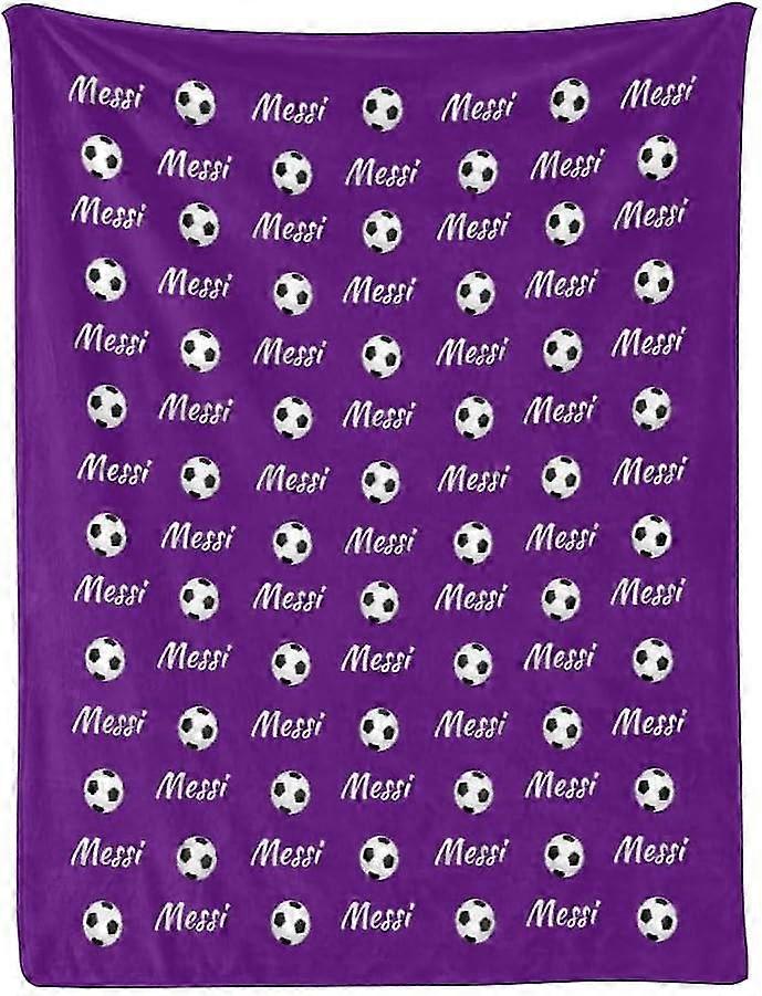 Cobertor de Futebol Personalizado com Nome, Cobertor de Lançamento Personalizado para Crianças Meninas, Microfibra de Cobertor Macio e Fuzzy, Rosa, ids10806