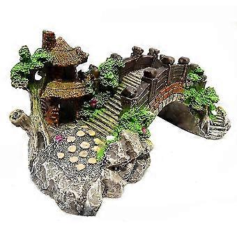 Aquarium Ornament Fotografie Prop Fish Tank Decoratie Brug Landschap Boom