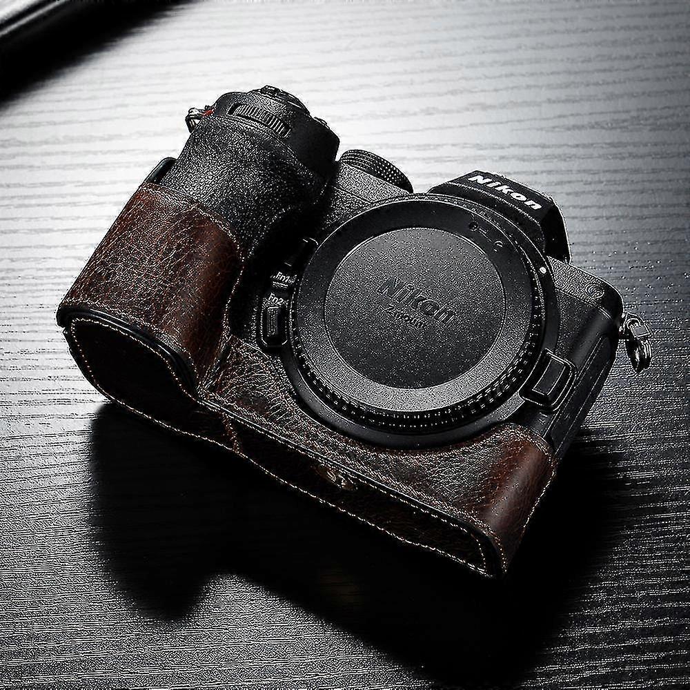 For Nikon Z5 Z6ii Z7 Ii Camera Case Body For Leather Camera Case Handmade Half Bag-yvan