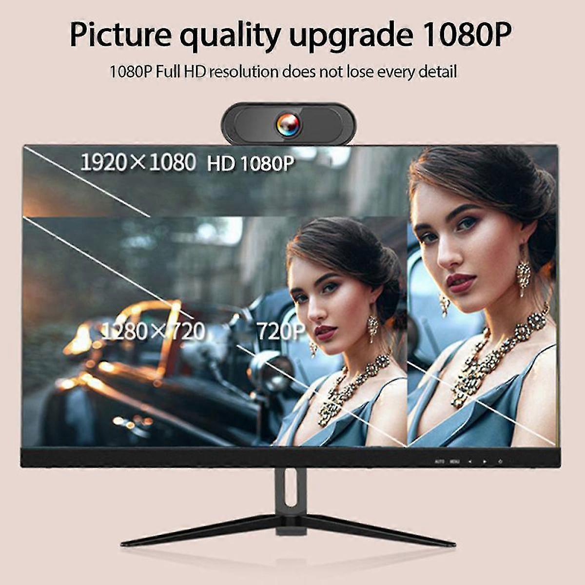 1080P Webcam Full Hd Usb For Pc Desktop & Laptop Web Camera Cam With Microphone