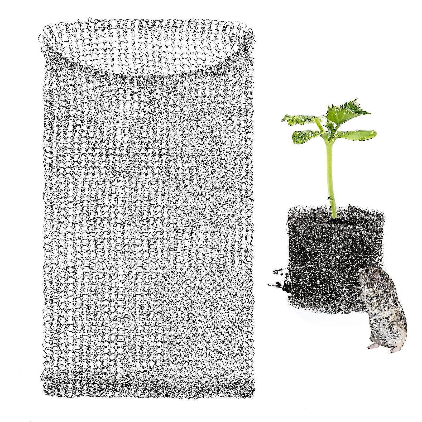 植物のための4パックの根のステンレス鋼のガードバスケット-頑丈なGopherルートワイヤーバスケット再利用可能なメッシュプロテクター