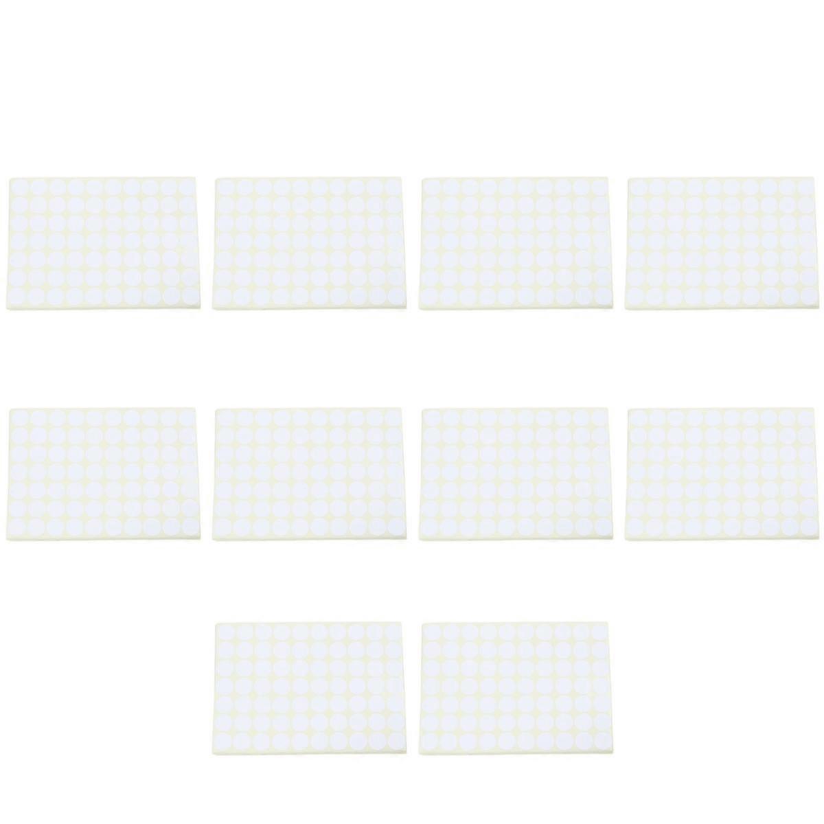 10X, 19mm Circles Round Code Stickers Self Adhesive Sticky Labels White