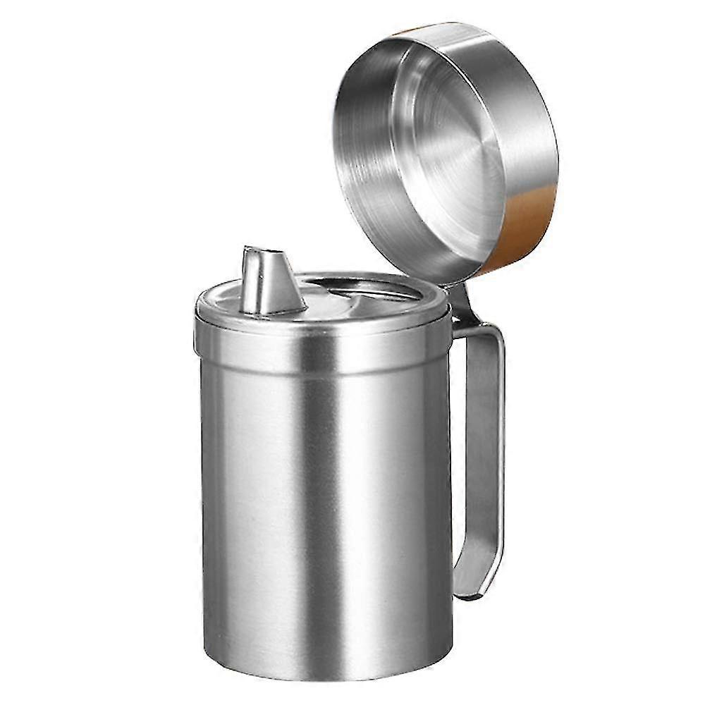 Olivenoliedispenserflaske i rustfrit stål, lækagesikker madoliedåse (550 ml)