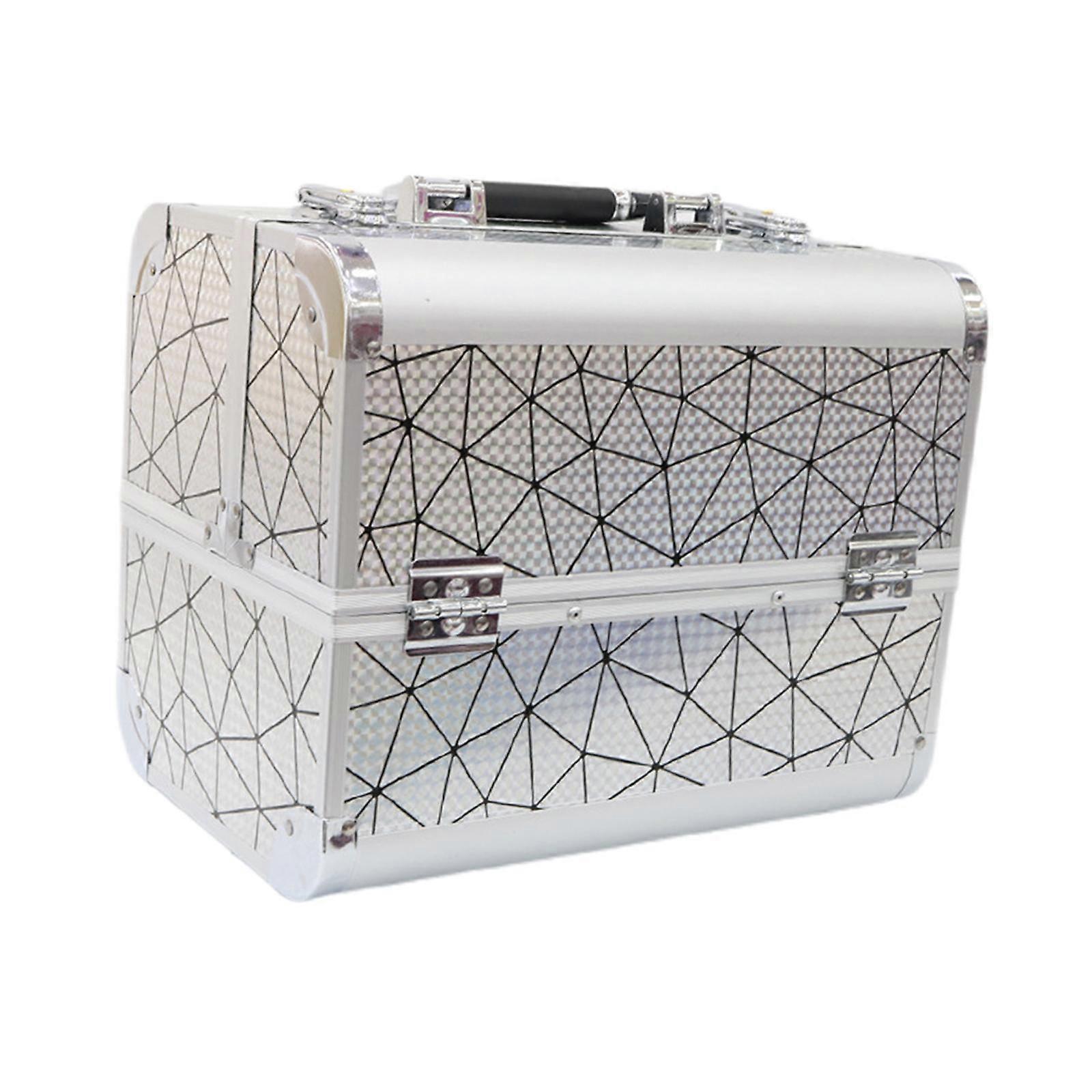 Make-up-Koffer mit Ablage, leicht, tragbar, für Make-up-Tools, Zuhause, Damen, Stil A