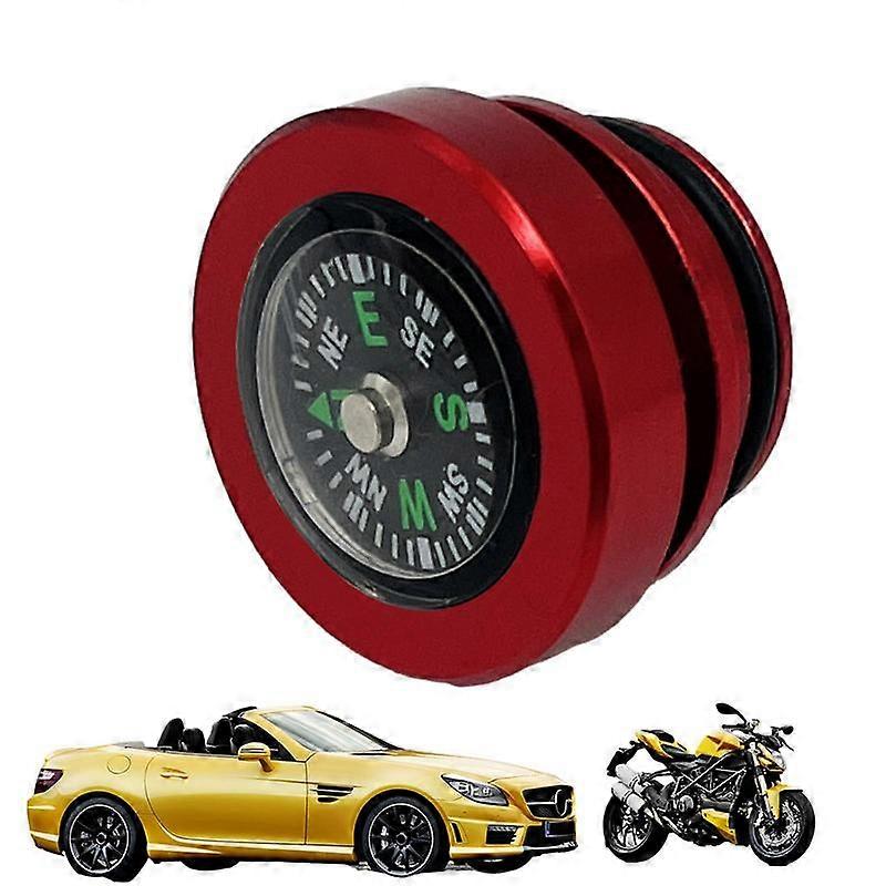 Car Cigarette Lighter Plug Cover Dustproof Eject Fire Missiles Button Cover Universal Compass Design Cigarette Lighter Plug Cap