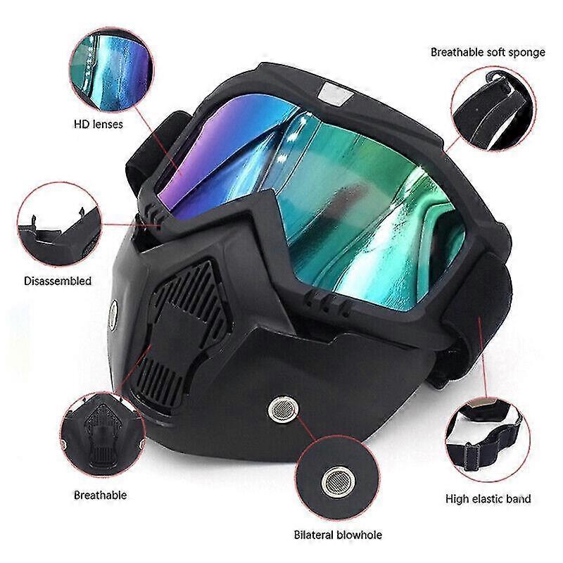 Spidy Moto Motorcycle Motocross Riding Goggles ATV Dirt Bike Off Road Color Eye Wear Glasses Full Face Mask Off Road Racing Blowtorch Safety Goggle