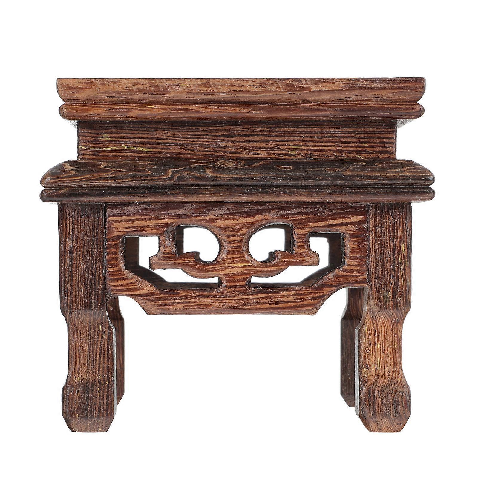 Support de pot de fleurs créatif en bois de style chinois, présentoir artisanal, base de présentation