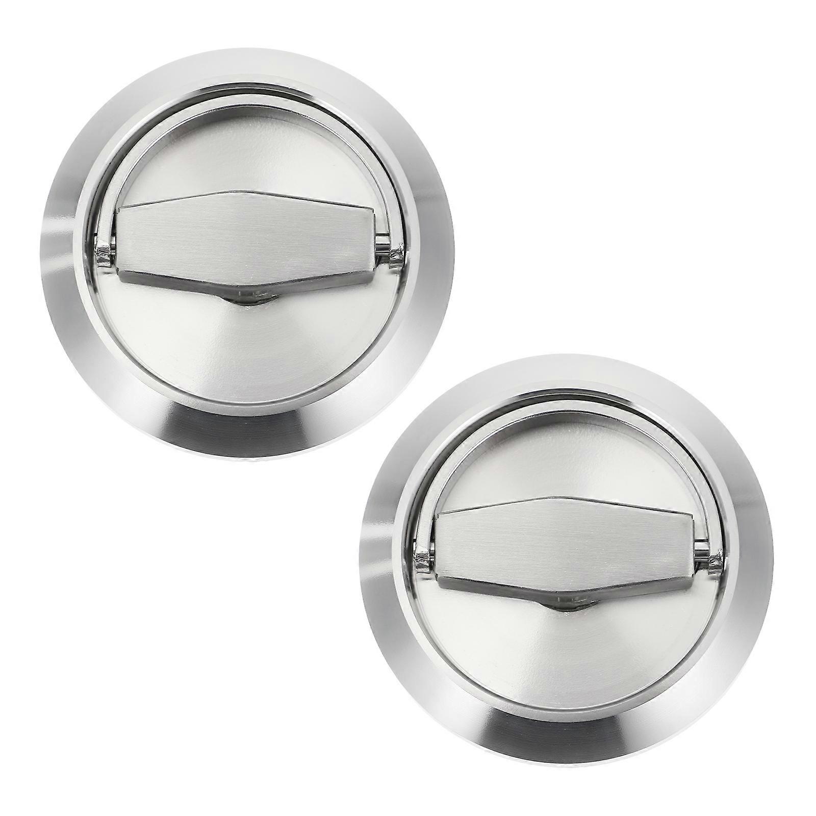 2pcs Acier inoxydable Poignées de porte cachées encastrées Poignées de garde-robe invisibles