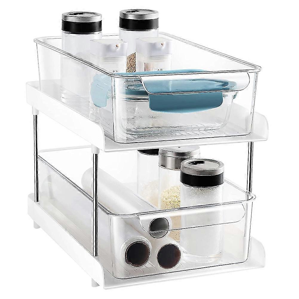 2 Tier Izer With Clear Er Bins For Under Kit Sink Izing And Bath Cabine