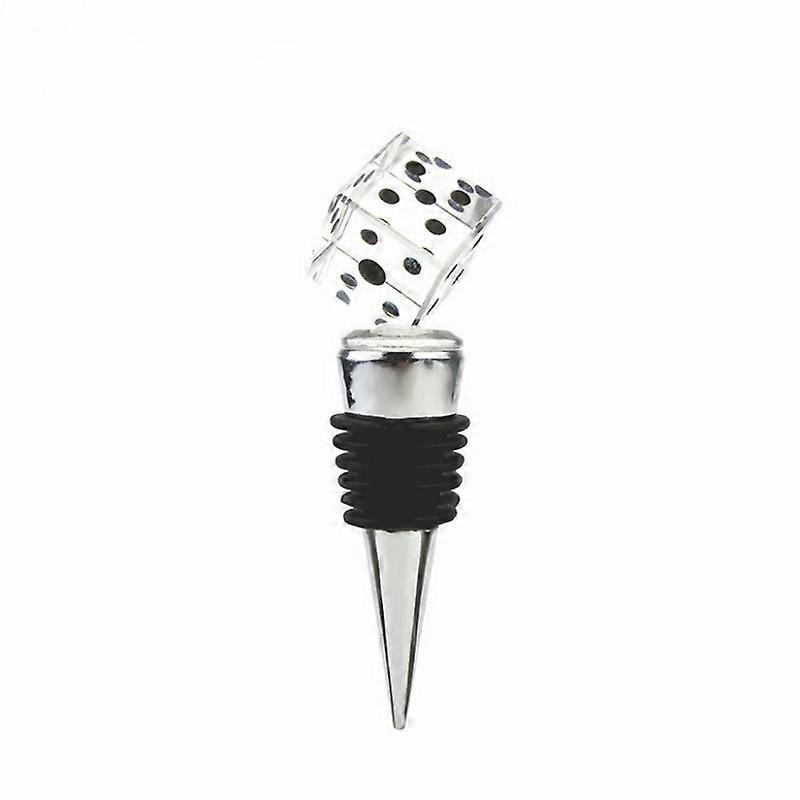 Wine Stopper Creative Wine Stoppers Crystal Dice Design Alloy Bottle Stopper Drink Stopper For Bar Party Restaurant