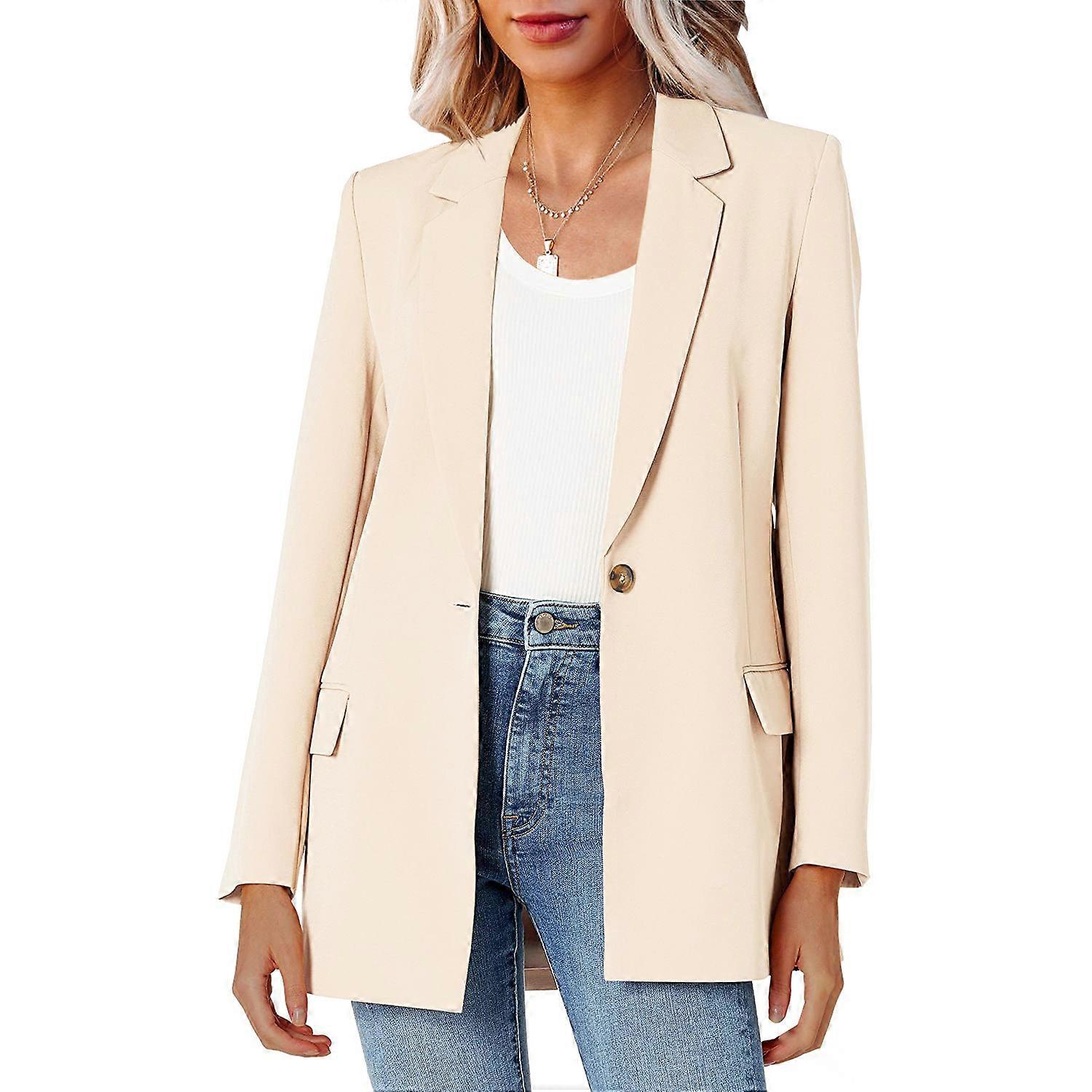 Women Autumn Blaze Jacket Solid Color Lapel Business Jacket